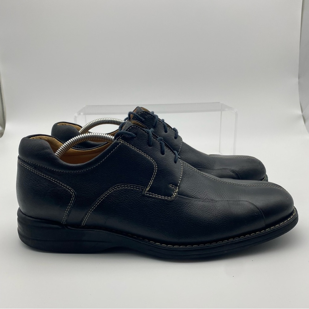 Johnston & Murphy Men Size 12 Shoes Black Leather Dress Oxford Casual Brazil